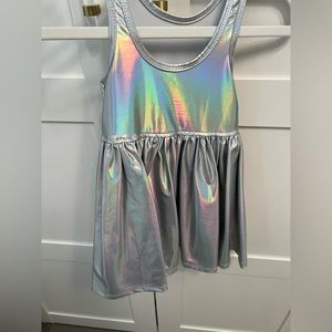 Pink chicken metallic dress